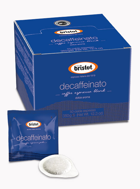 Bristot Decaffe POD - bezkofeinová káva 50x7g