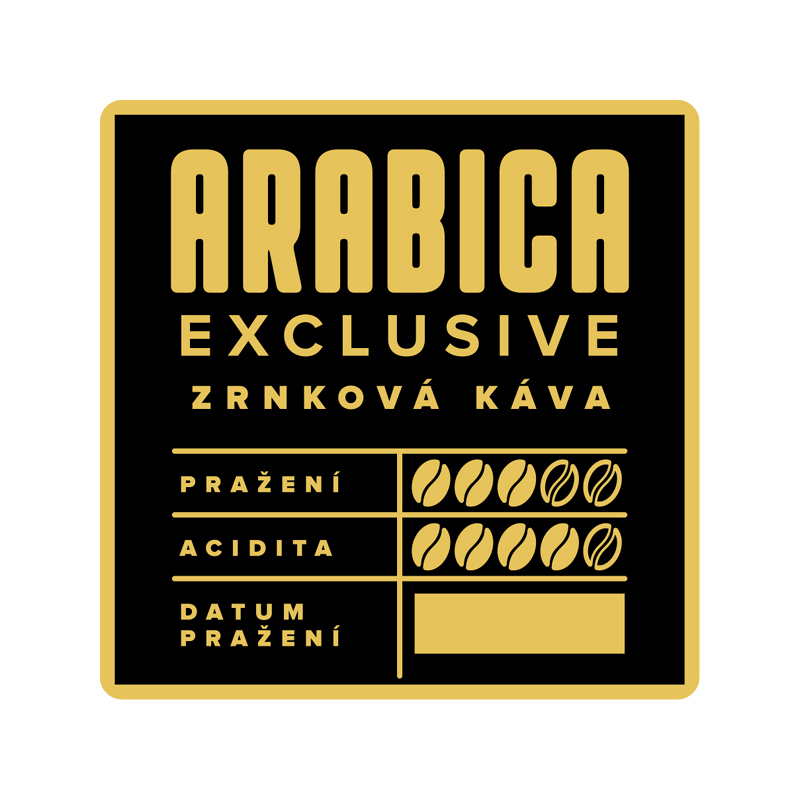 ARABICA 100% exclusive - Varianta: Zrnková káva, Veľkosť balenia: 48 x 1 kg