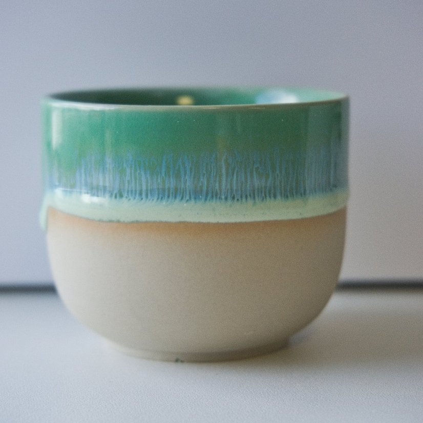 Keramický hrnček Rainbow - tyrkys