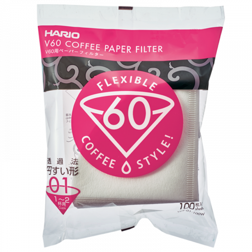 Papírový filtr Hario V60-01 (1-2 šálky) - 100 ks