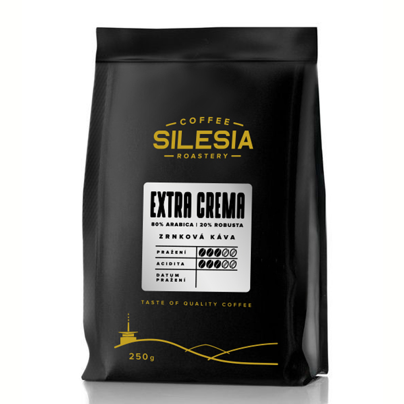 EXTRA CREMA  - zrnková káva 250 g v dárkové krabičce