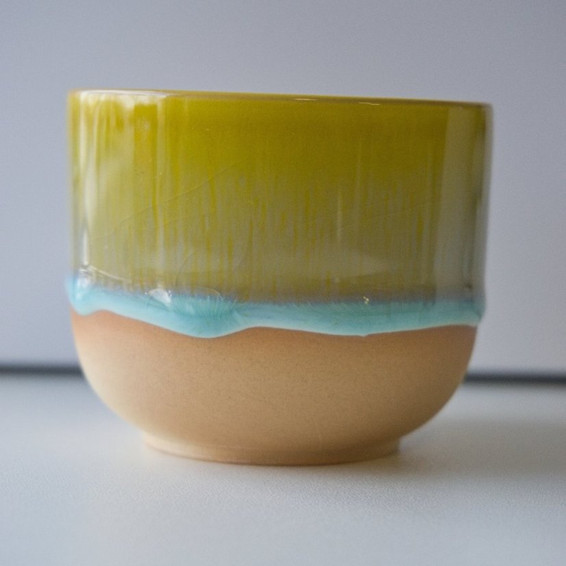 Keramický šálek Rainbow - žlutý