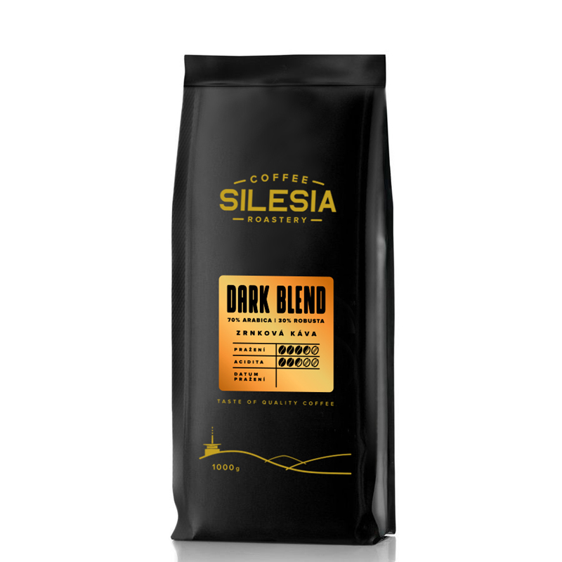 DARK BLEND 70% Arabica 30% Robusta - Varianta: Zrnková káva, Veľkosť balenia: 6 x 1 kg