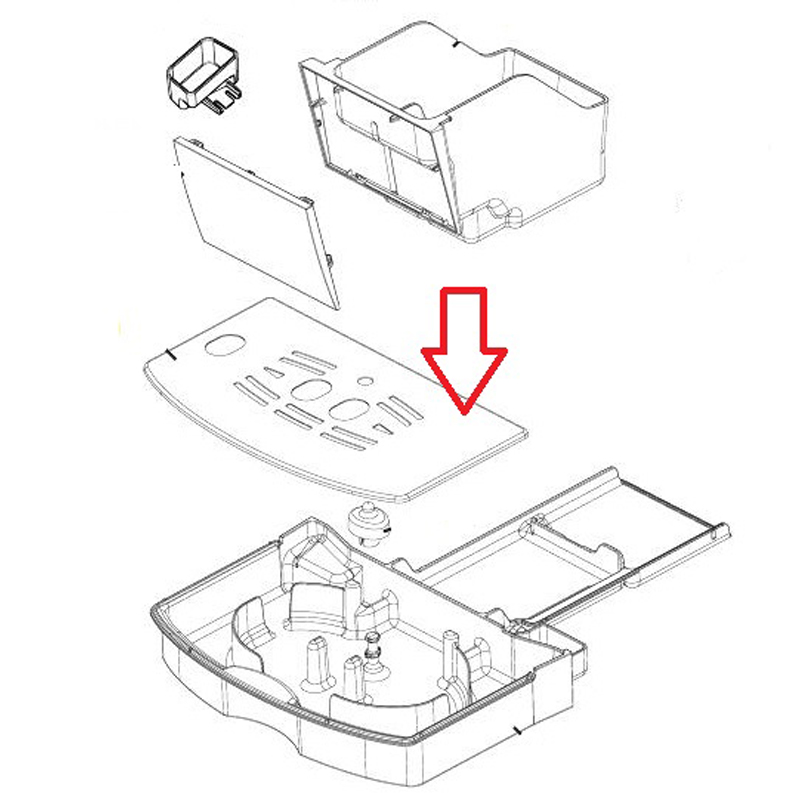 Kryt odkapní misky DeLonghi ECAM Intensa s mlékovkou