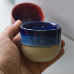 Keramický hrnček Rainbow - modrý