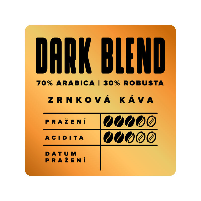 DARK BLEND  - zrnková káva 250 g v dárkové krabičce