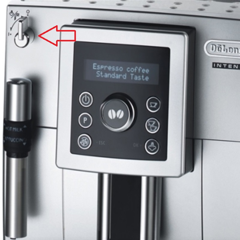 Knoflík trysky páry/vody pro DeLonghi ECAM Intensa