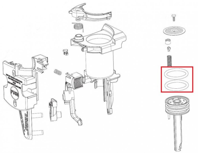 Těsnění 2 ks do spařovací jednotky ESAM, ECAM a ETAM kávovaru DeLonghi