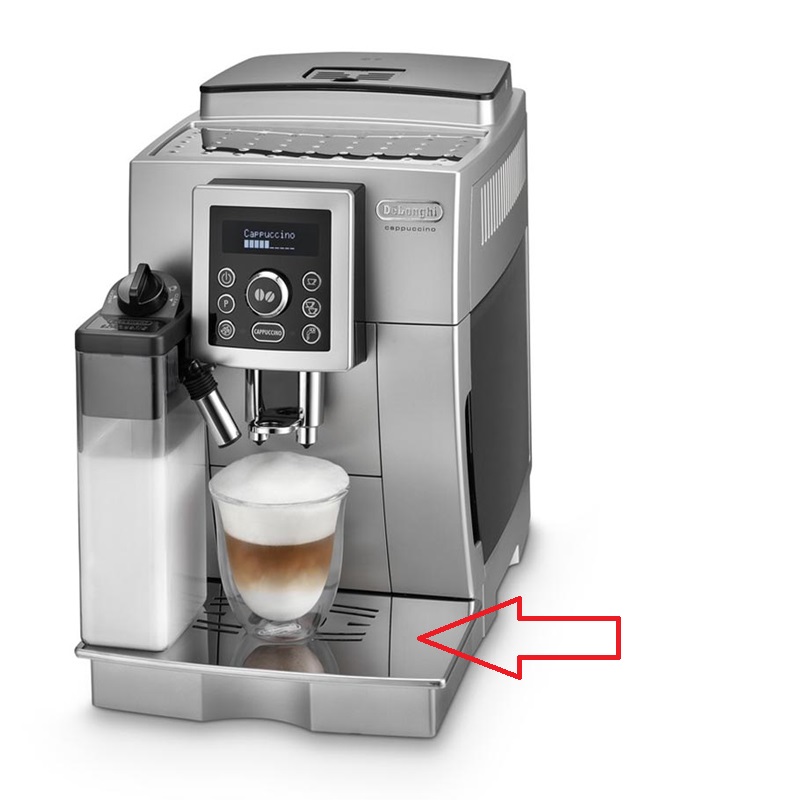Kryt odkapní misky DeLonghi ECAM Intensa s mlékovkou