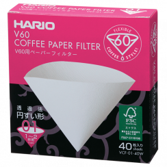Papírový filtr Hario V60-01 (1-2 šálky) - 40 ks