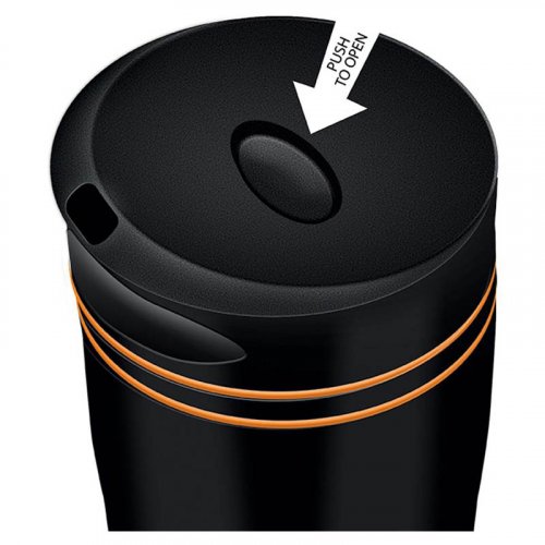 Nerezový termohrnek Lamart 360 ml černo/oranžový