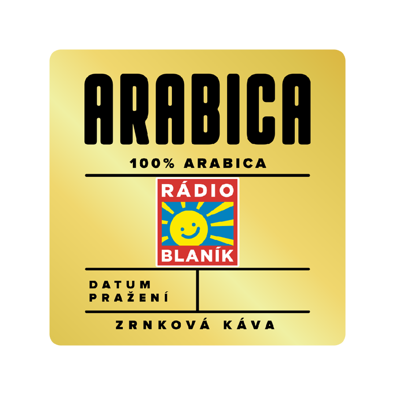 ARABICA 100% - zrnková káva 250 g v sáčku s etiketou firmy