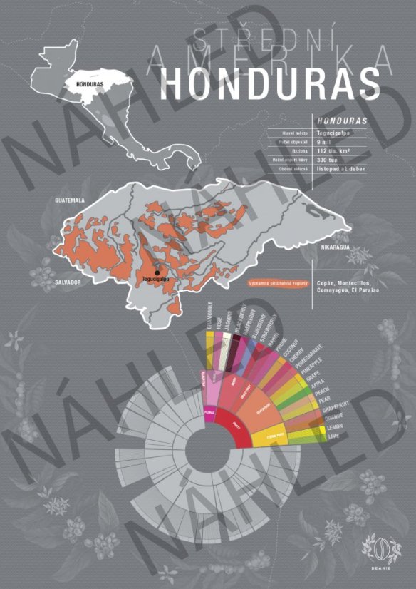 Plakát - Honduras - Formát: A4