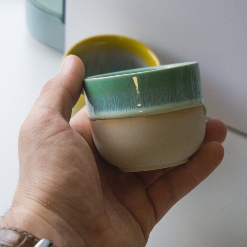 Keramický hrnček Rainbow - tyrkys