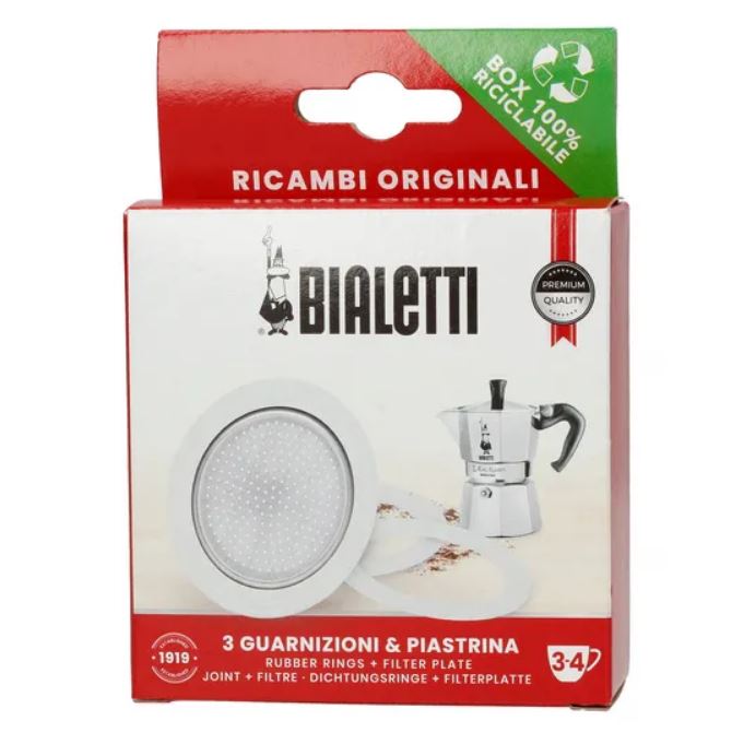 Bialetti těsnění + filtr MOKA (3-4 šálky, 150-200 ml)