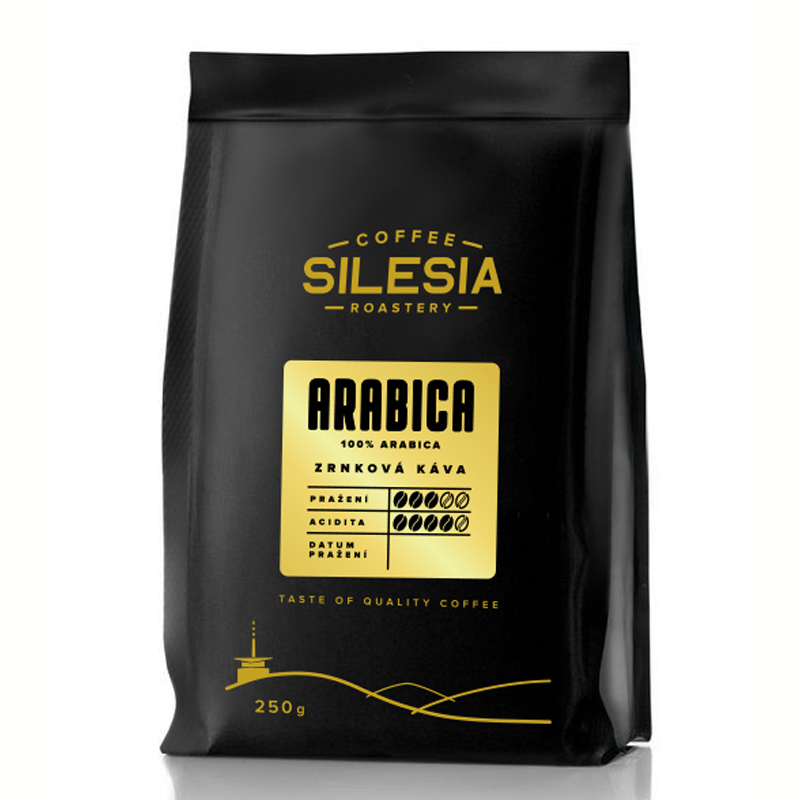 ARABICA 100% - zrnková káva 250 g v dárkové krabičce