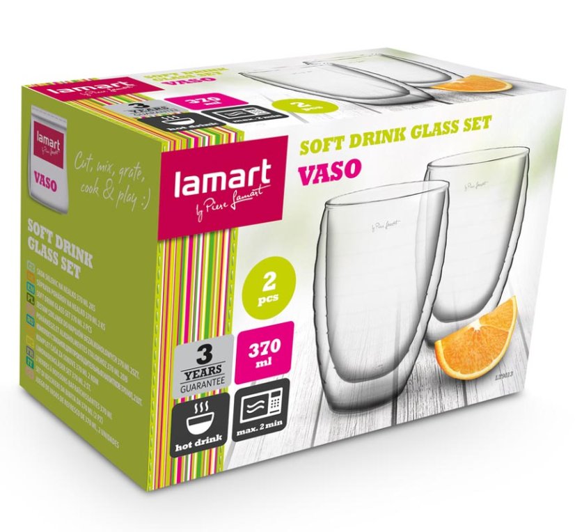 Sklenice Lamart latte macchiato 370 ml - 2 ks